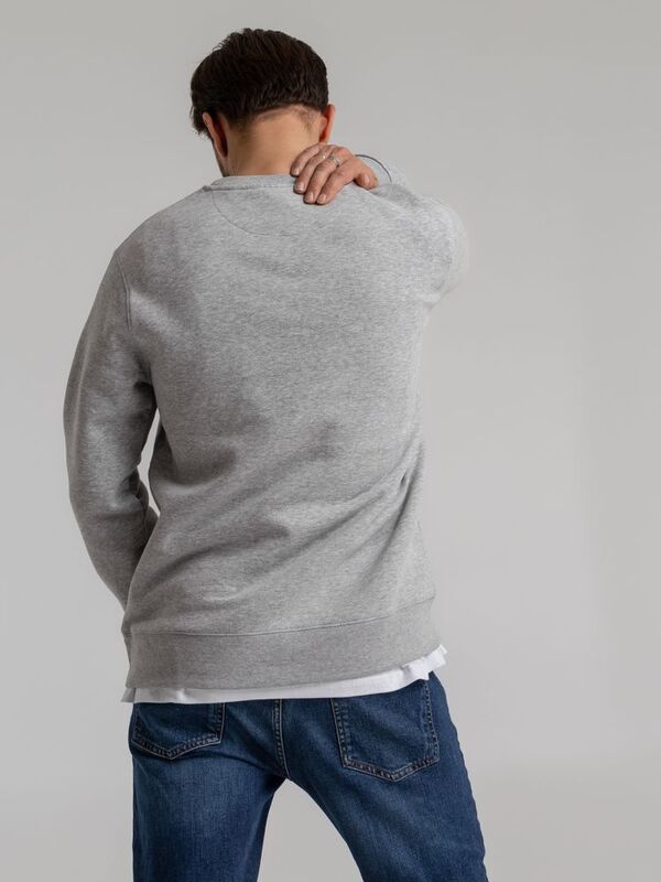 Свитшот унисекс King, серый меланж арт.WU01K610