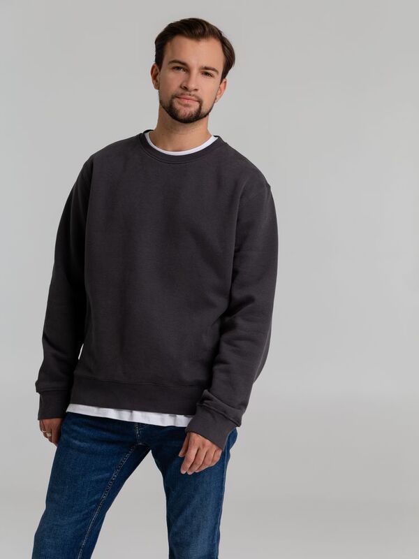 Свитшот унисекс King, темно-серый арт.WU01K669