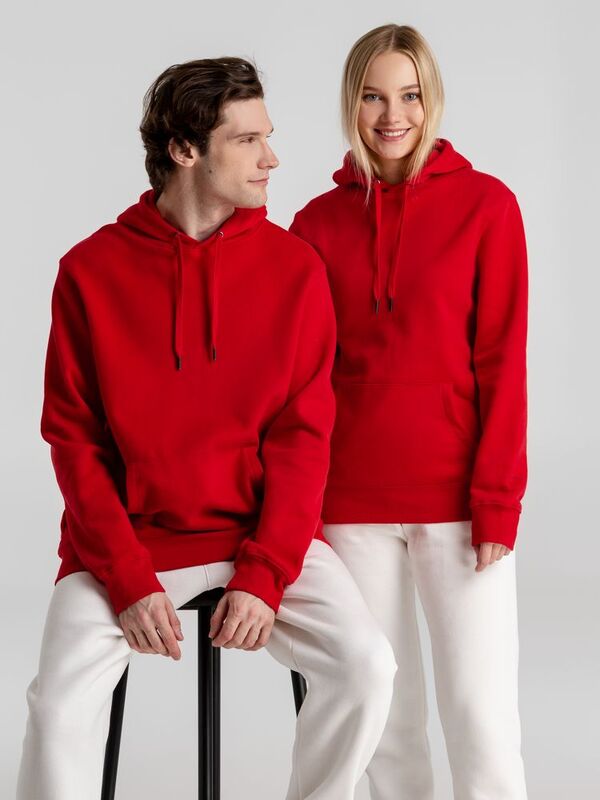 Толстовка с капюшоном унисекс King, красная арт.WU02K004
