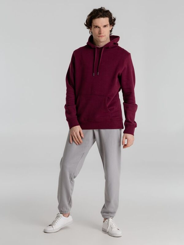 Толстовка с капюшоном унисекс King, бордовая арт.WU02K369