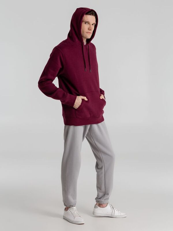 Толстовка с капюшоном унисекс King, бордовая арт.WU02K369