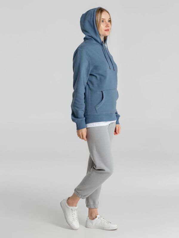 Толстовка с капюшоном унисекс King, серо-синяя арт.WU02K461