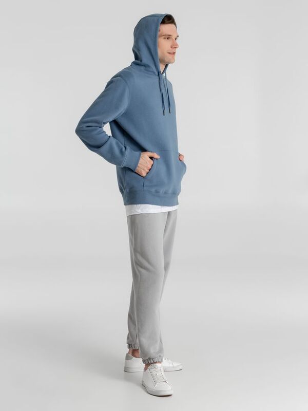 Толстовка с капюшоном унисекс King, серо-синяя арт.WU02K461