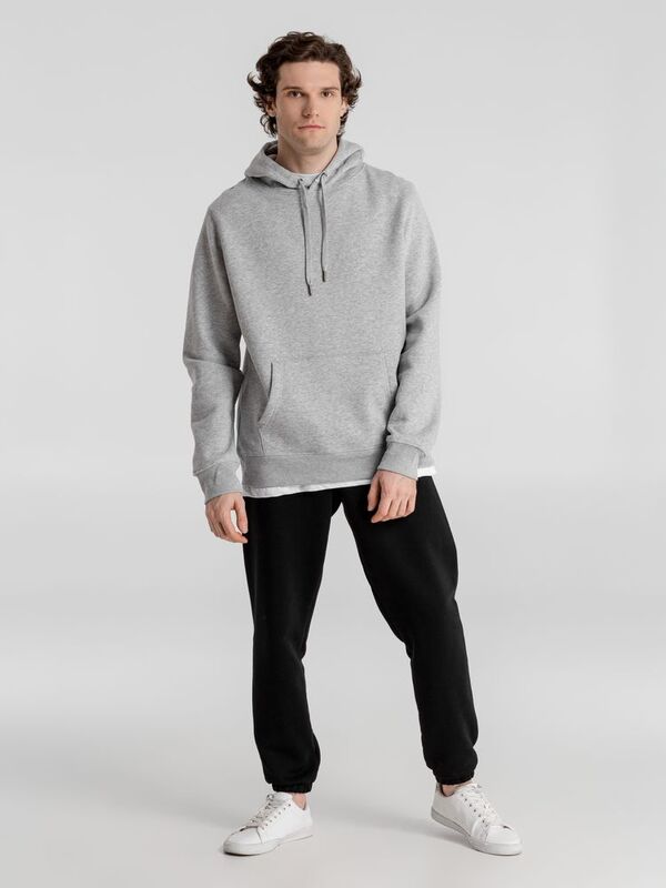 Толстовка с капюшоном унисекс King, серый меланж арт.WU02K610