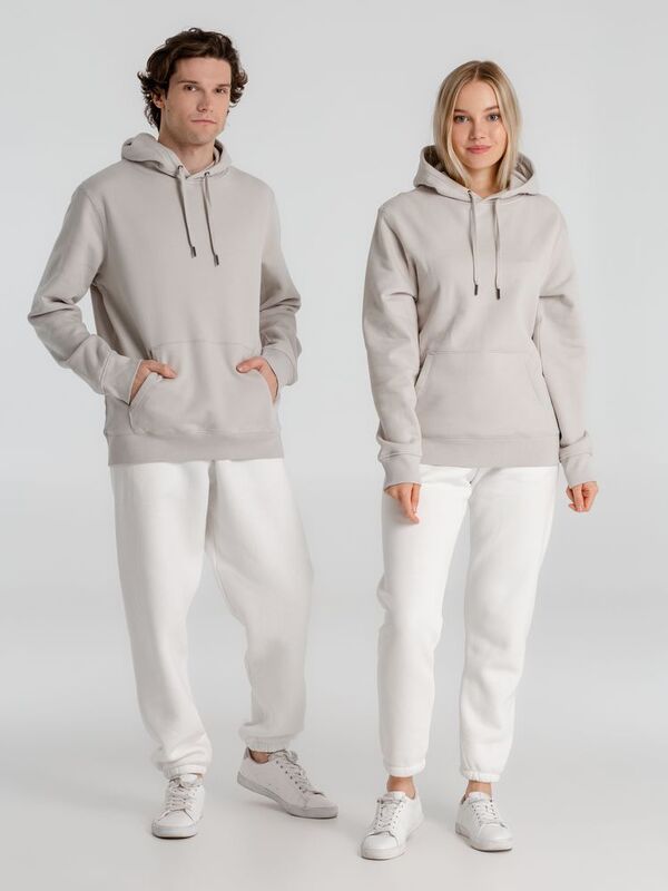 Толстовка с капюшоном унисекс King, дымчато-серая арт.WU02K672