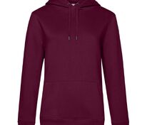 Толстовка с капюшоном женская Queen, бордовая арт.WW02Q369