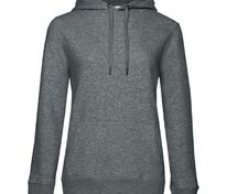 Толстовка с капюшоном женская Queen, темно-серый меланж арт.WW02Q623