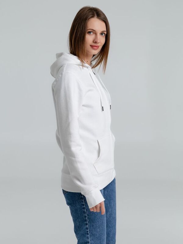 Толстовка на молнии с капюшоном унисекс King, белая арт.WU03K001