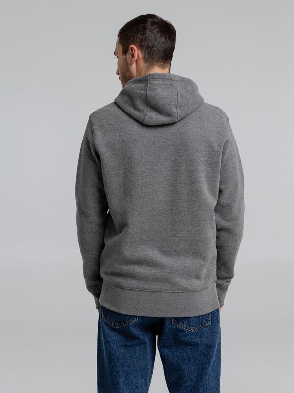 Толстовка на молнии с капюшоном унисекс King, темно-серый меланж арт.WU03K623