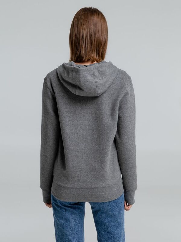 Толстовка на молнии с капюшоном унисекс King, темно-серый меланж арт.WU03K623