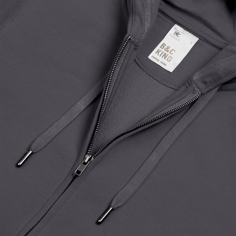 Толстовка на молнии с капюшоном унисекс King, темно-серая арт.WU03K669