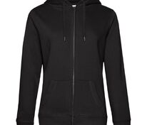 Толстовка на молнии с капюшоном женская Queen, черная арт.WW03Q005