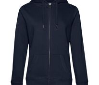 Толстовка на молнии с капюшоном женская Queen, темно-синяя арт.WW03Q006