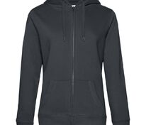 Толстовка на молнии с капюшоном женская Queen, темно-серая арт.WW03Q669