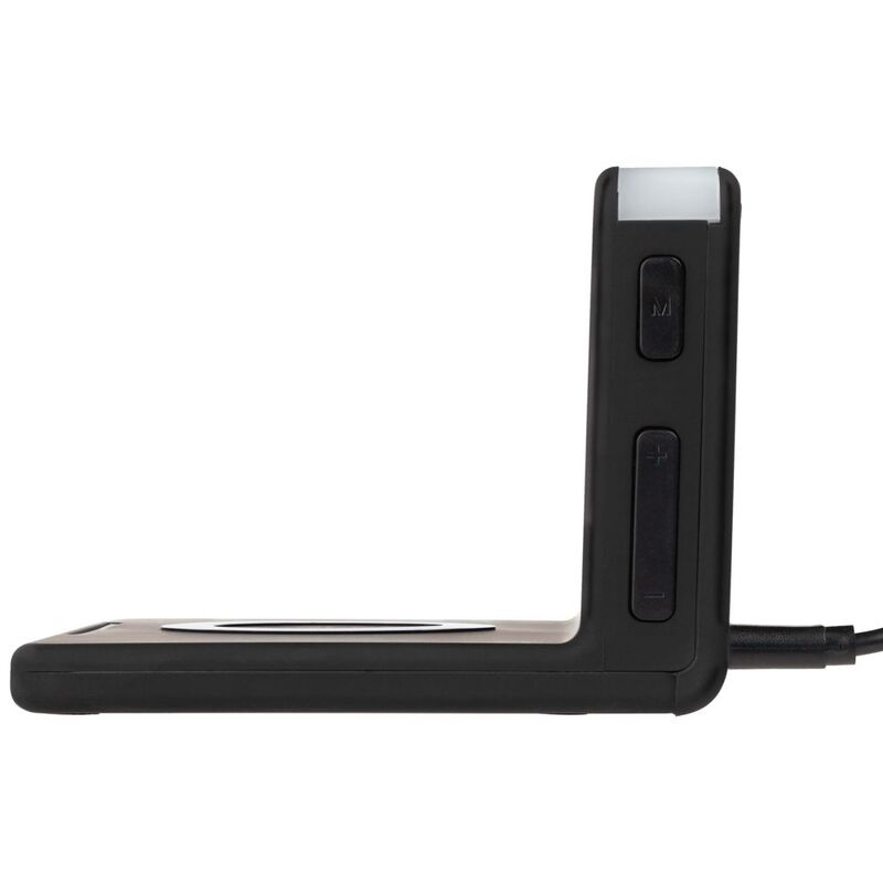 Часы настольные с беспроводным зарядным устройством Pitstop, черные арт.11879.30