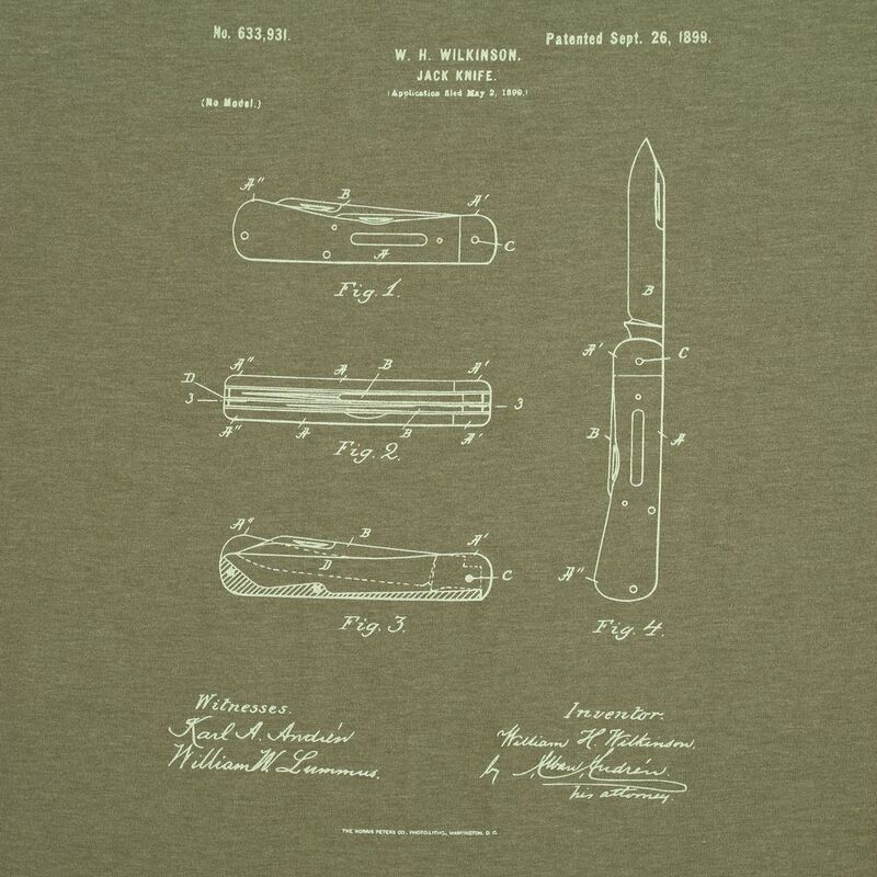 Футболка приталенная Old Patents. Knife, меланж хаки арт.70753.99