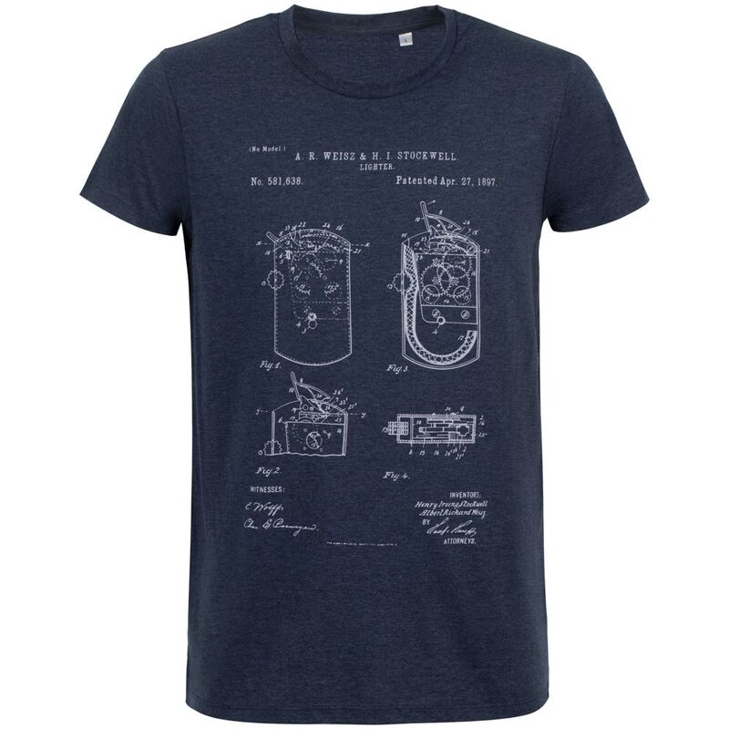 Футболка приталенная Old Patents. Lighter, синий меланж арт.70754.40