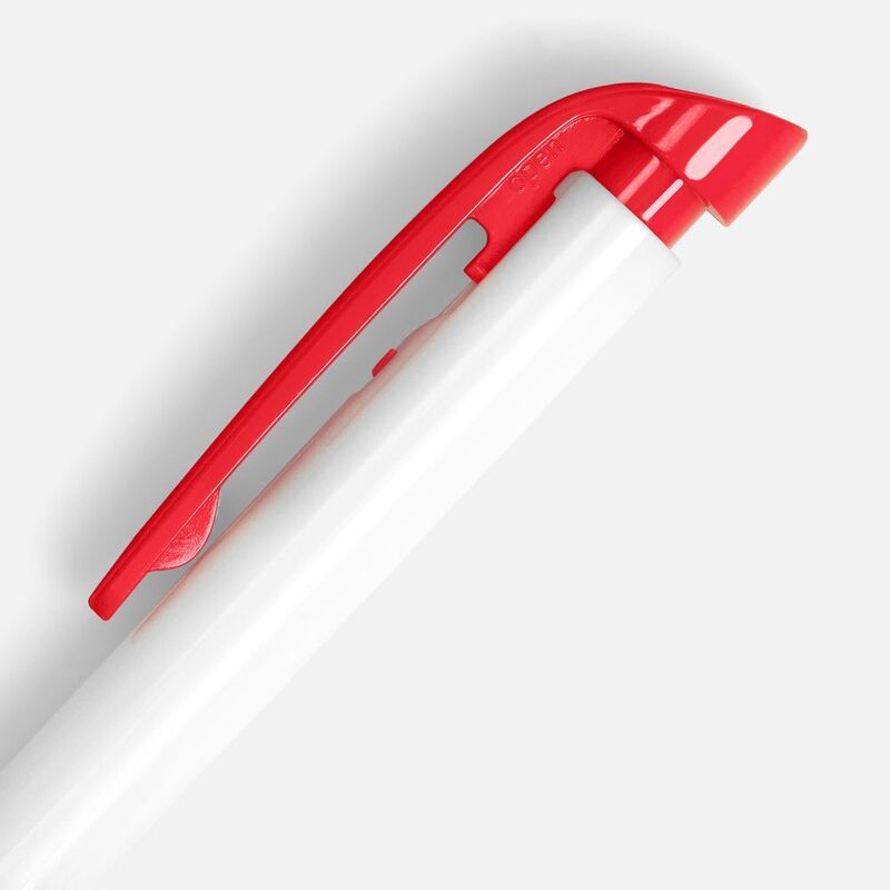 Ручка шариковая Favorite, белая с красным арт.25900.65