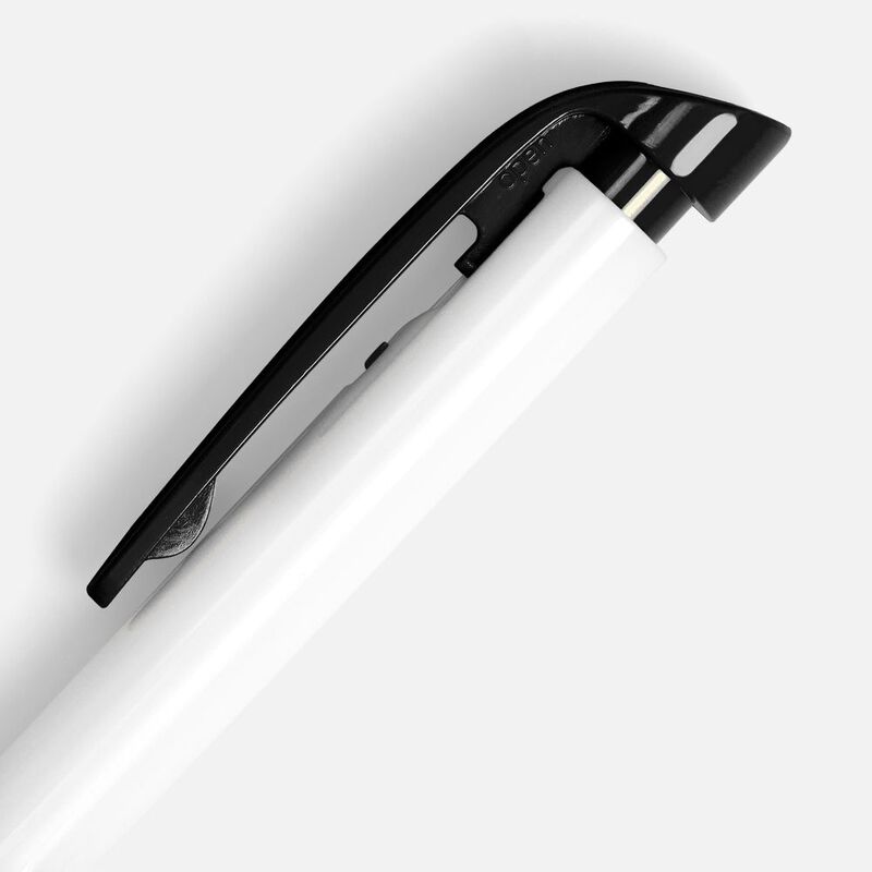 Ручка шариковая Favorite, белая с черным арт.25900.63