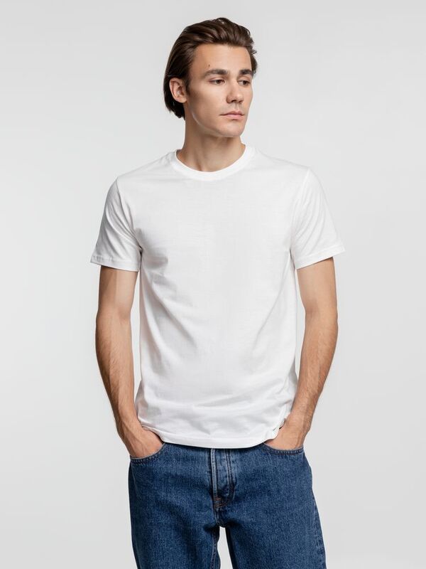 Футболка унисекс T-Bolka 160, белая (теплый оттенок) арт.6140.61