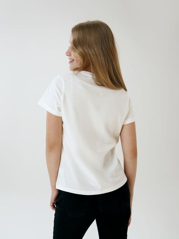 Футболка детская T-Bolka Kids, белая (теплый оттенок) арт.2504.61