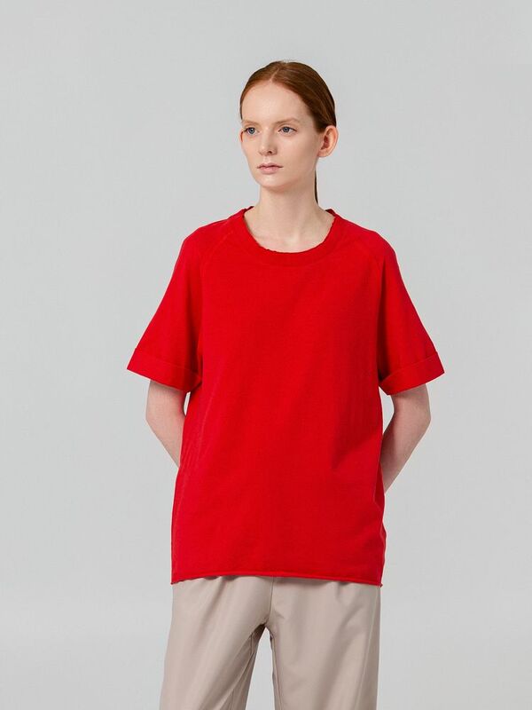 Футболка унисекс Vozduh 1.0, красная арт.12184.55