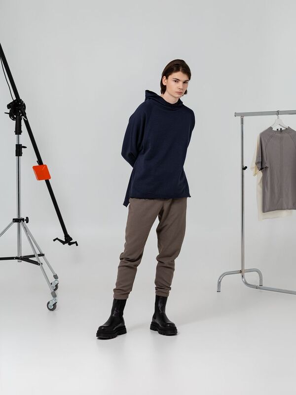 Худи унисекс Vozduh 1.0, темно-синее арт.12185.40