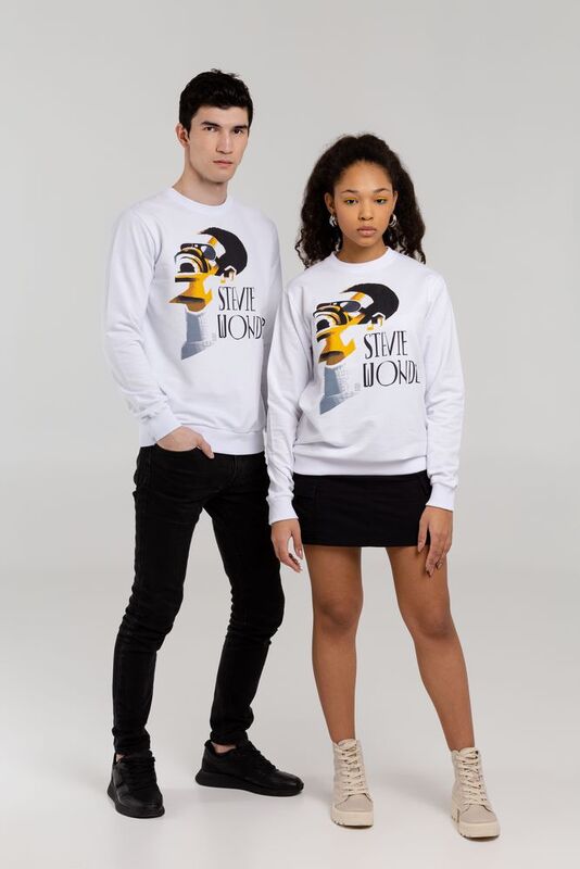 Толстовка &laquo;Меламед. Stevie Wonder&raquo;, белая арт.70918.60