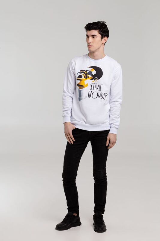 Толстовка &laquo;Меламед. Stevie Wonder&raquo;, белая арт.70918.60
