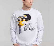 Толстовка &laquo;Меламед. Stevie Wonder&raquo;, белая арт.70918.60