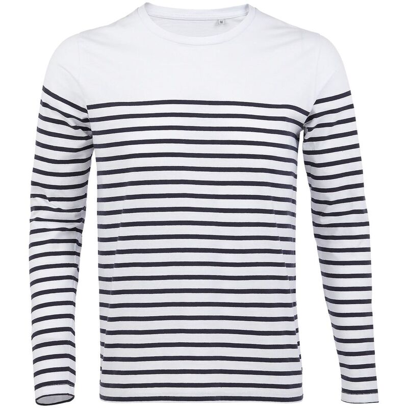 Футболка мужская с длинным рукавом Matelot LSL Men, белая с синим арт.03099904