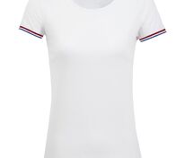 Футболка женская Rainbow Women, белая с ярко-синим арт.03109907