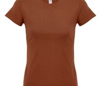 Футболка женская Imperial Women 190, коричневая (терракотовая) арт.11502407