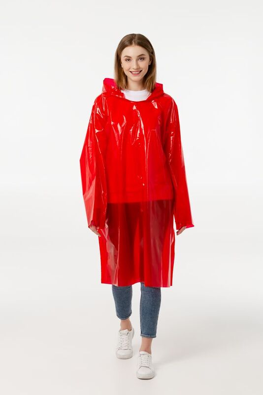 Дождевик-плащ CloudTime, красный арт.11876.50