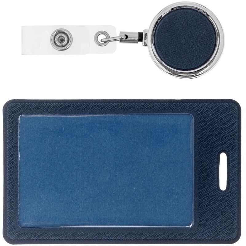 Чехол для пропуска с ретрактором Devon, синий арт.10987.40