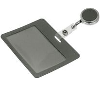Чехол для карточки с ретрактором Devon, серый арт.11645.10