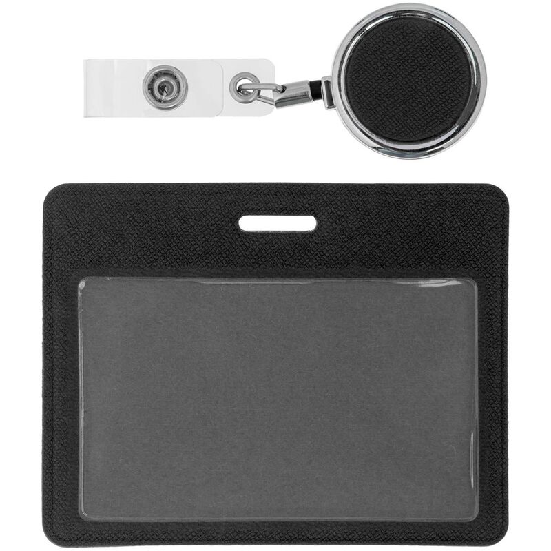 Чехол для карточки с ретрактором Devon, черный арт.11645.30