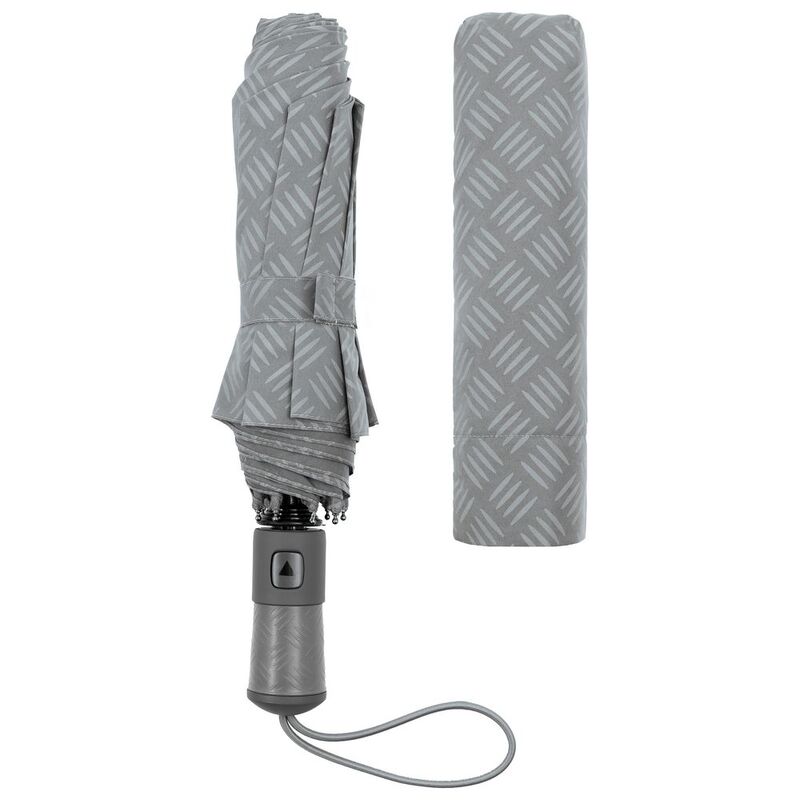 Зонт складной Hard Work, серый арт.77006.10