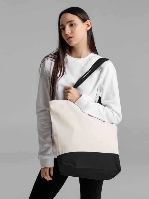 Сумка для покупок на молнии Shopaholic Zip, неокрашенная с черным арт.11683.30