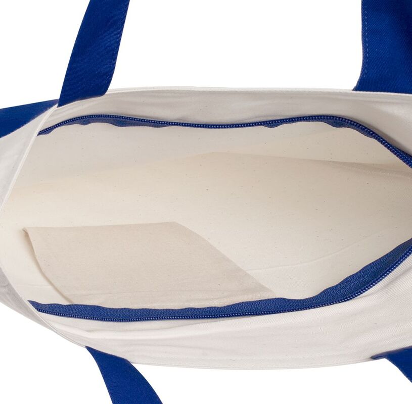 Сумка для покупок на молнии Shopaholic Zip, неокрашенная с синим арт.11683.44