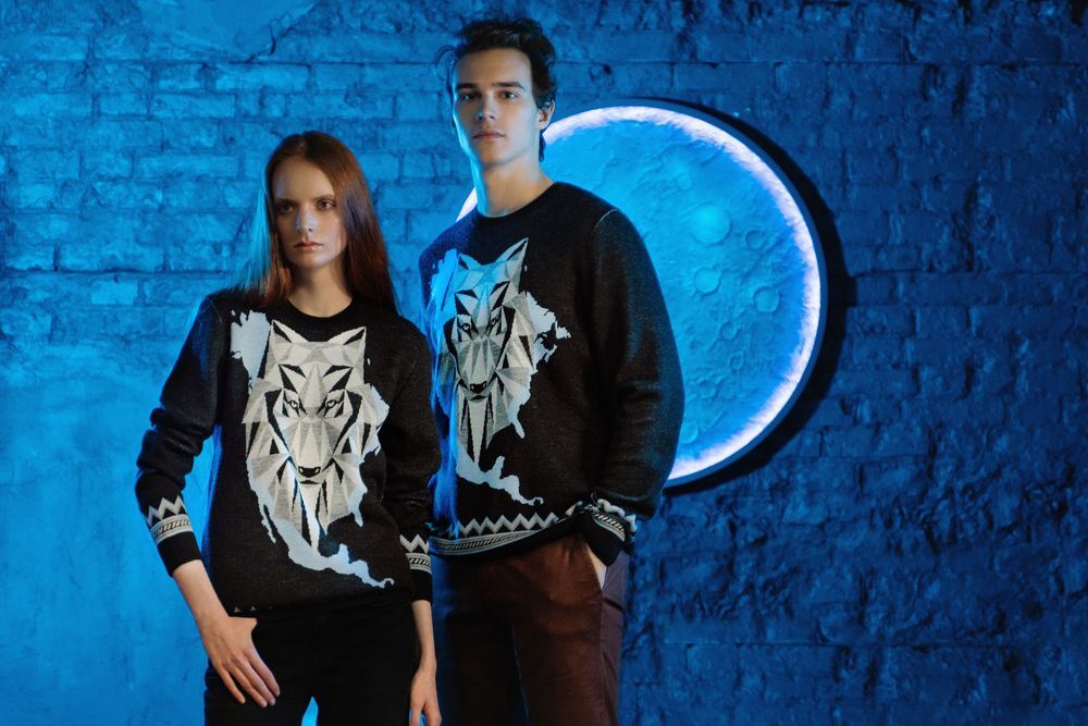 Джемпер Totem Wolf, черный арт.47701.03