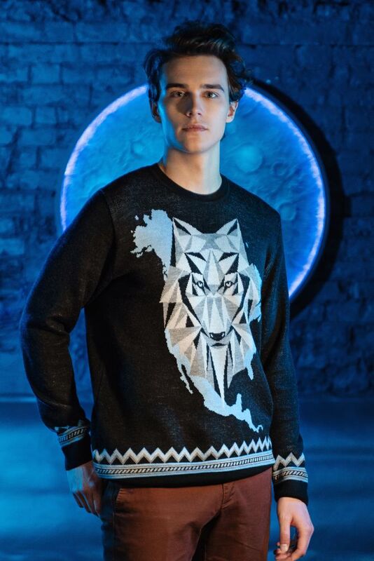 Джемпер Totem Wolf, черный арт.47701.03