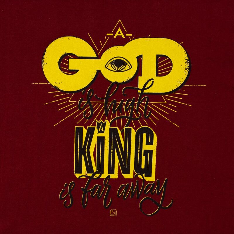 Футболка A God is High, гранатово-красная арт.70965.51