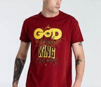 Футболка A God is High, гранатово-красная арт.70965.51