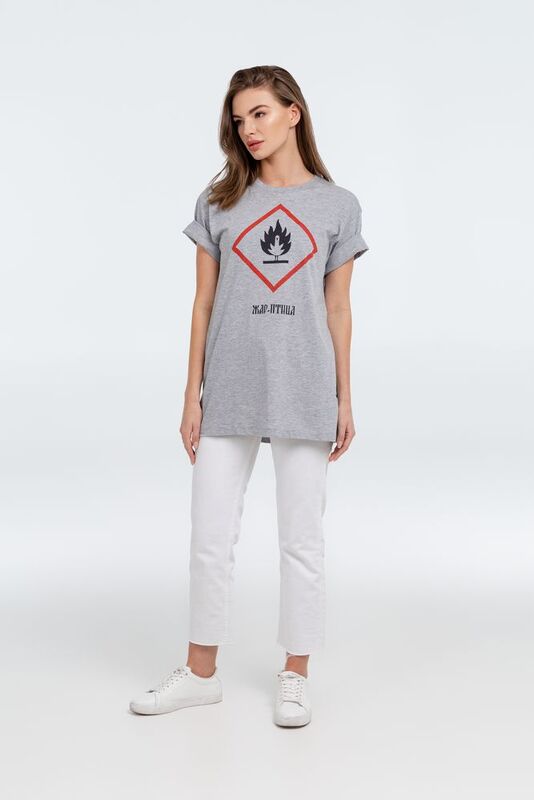 Футболка &laquo;Жар-птица&raquo;, серый меланж арт.71008.11