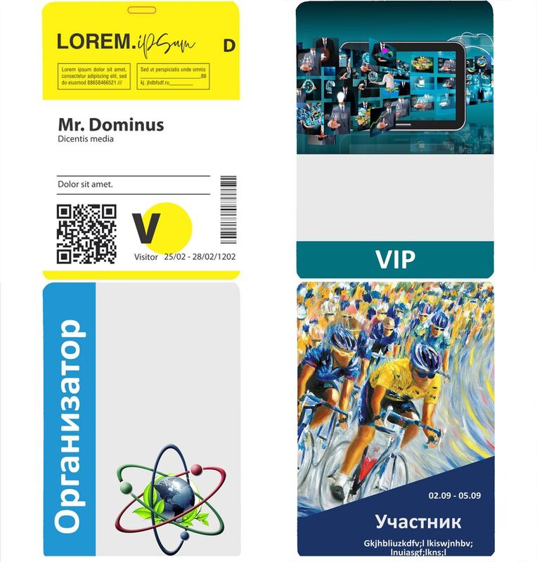 Бейдж с печатью на заказ, матовая ламинация арт.75015.00