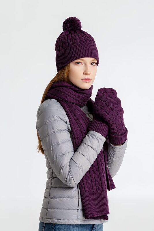 Шапка Heat Trick, баклажановая арт.12875.74