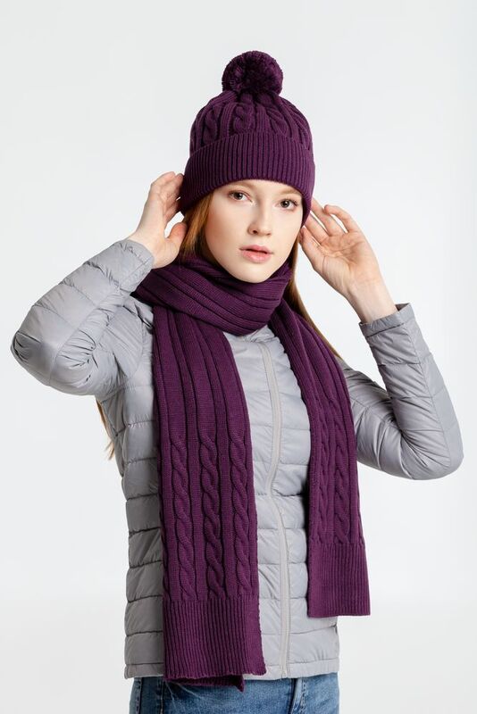 Шарф Heat Trick, баклажановый арт.12876.74