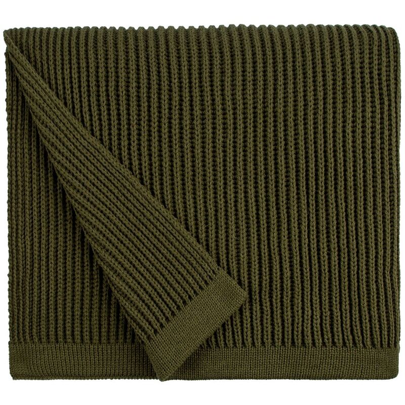 Плед Shirr, зеленый (оливковый) арт.21277.90