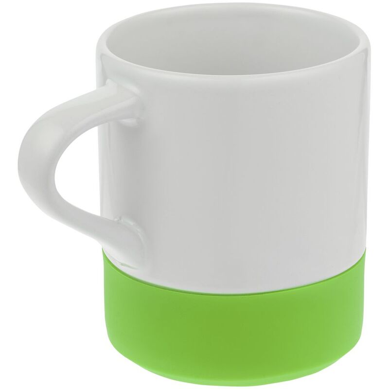 Кружка с силиконовой подставкой Protege, зеленое яблоко арт.12892.91
